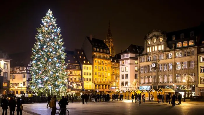 Grand sapin de la place Kléber à Strasbourg