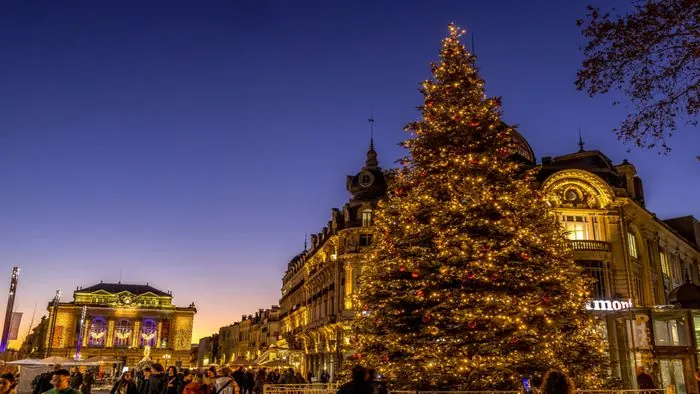 Sapin de Noël de la place de la Comédie à Montpellier